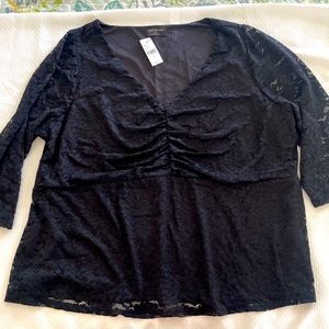 Lane Bryant NWT Black Lace Top size 24